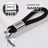 Thumbnail for Citilink Airlines aviation design on premium leather car leather car key chain.