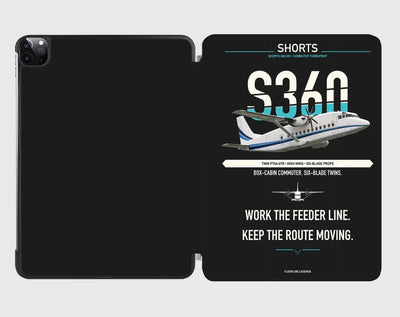 Shorts 360-300 design on black ipad tablet case