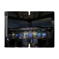 Thumbnail for Airbus A380 Cockpit aviation design on tablet case for Samsung tablet.