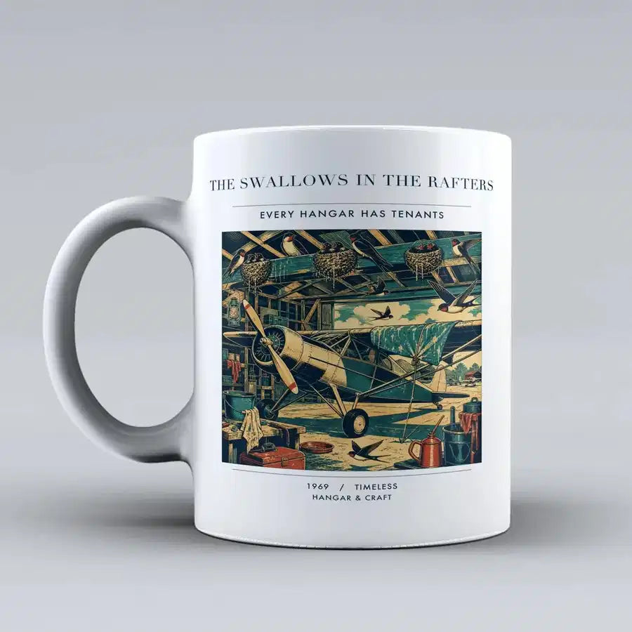 VINTAGE G4269 - The Swallows In The Rafters - Ceramic Mug design on white