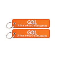 Thumbnail for Gol Linhas Aéreas Inteligentes aviation Remove Before Flight key chain, aviation-tag style webbing.