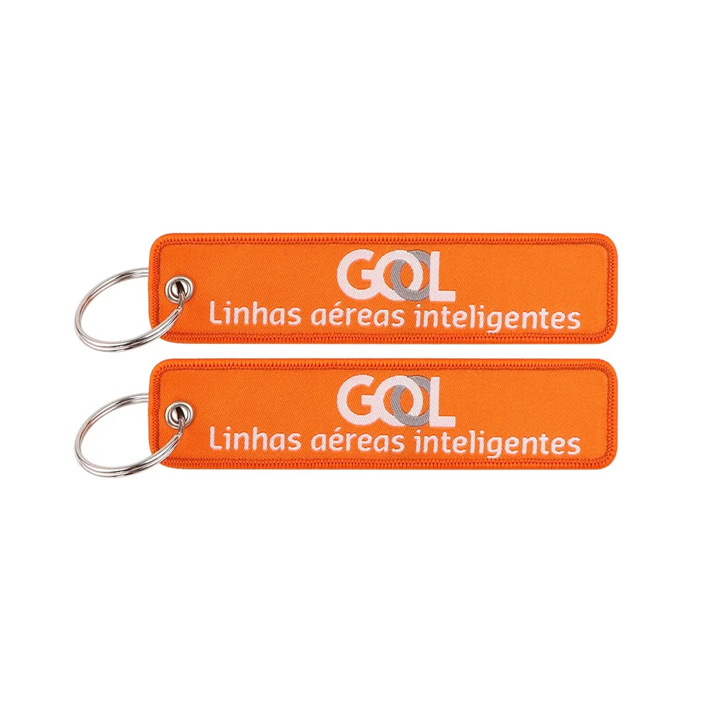 Gol Linhas Aéreas Inteligentes aviation Remove Before Flight key chain, aviation-tag style webbing.