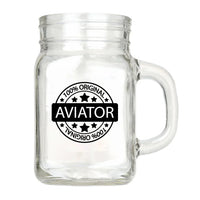 Thumbnail for %100 Original Aviator aviation design on cocktail glass, premium cocktail glassware.