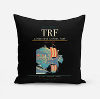 Thumbnail for Sandefjord Airport, Torp (TRF) design on black pillow