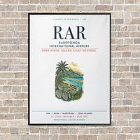 Thumbnail for Rarotonga International Airport RAR vertical canvas print - framed - white background