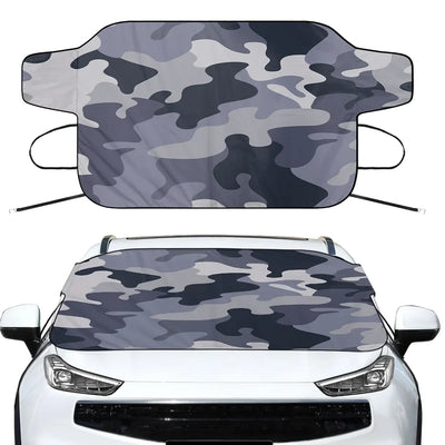 Military Camouflage Army Gray Car aviation design on car windshield cover.