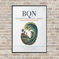 Thumbnail for Rafael Hernández Airport BQN — Aguadilla vertical canvas print - framed - white background