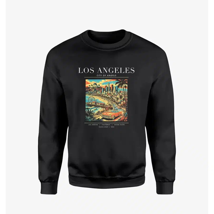LOS ANGELES - Poster - Sweatshirt - Black