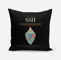 Thumbnail for Sharm El Sheikh International Airport (SSH) design on black pillow