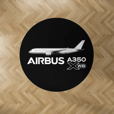 The Airbus A350 WXB Carpet & Floor Mats (Round) aviation design on durable carpet pile with non-slip backing round carpet flo.