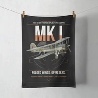 Thumbnail for Fairey Swordfish Mk I design on black towel