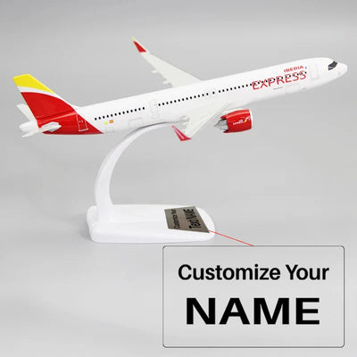 Side view of IBERIA EXPRESS Airlines Airbus A321 Airplane Model (1:200 Scale) aviation 16-18cm scale model aircraft in diecas.