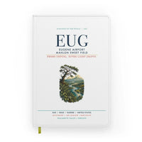 Thumbnail for Eugene Airport Mahlon Sweet Field (EUG) design on white notebook