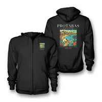 Thumbnail for PROTARAS - Poster - Zipped Hoodie - Black