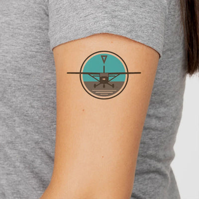 Cessna & Gyro aviation temporary tattoo in skin-safe adhesive paper.