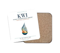 Thumbnail for Kuwait International Airport (KWI) design on white 1 piece coaster
