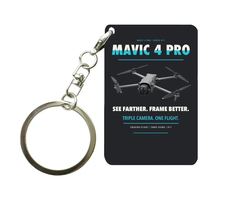 DJI Mavic 4 Pro Key Chain design on black key chain