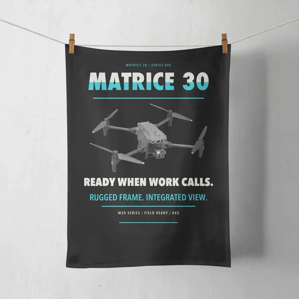 DJI Matrice 30 design on black towel