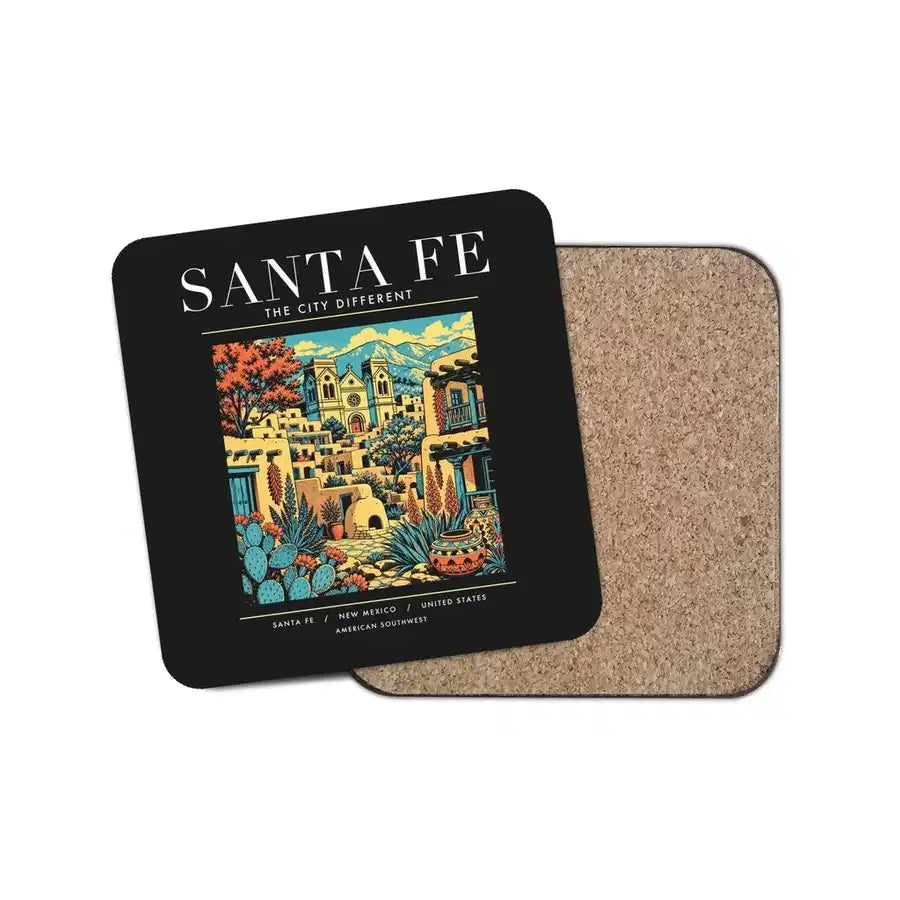 SANTA FE - Poster - Coaster - Black