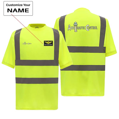 Air Traffic Control aviation design printed on soft cotton reflective T-shirt.