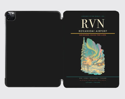 Rovaniemi Airport (RVN) design on black ipad tablet case