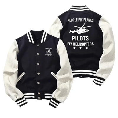 People Fly Planes Pilots Fly Helicopters Baseball Style aviation design printed on two-tone shell with ribbed cuffs baseball.
