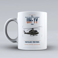 Thumbnail for Bell UH-1Y Venom design on white ceramic mug, double-side print