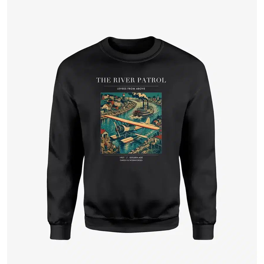 VINTAGE G4050 - The River Patrol - Designed Sweatshirts design on black