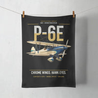 Thumbnail for Curtiss P-6E Hawk design on black towel