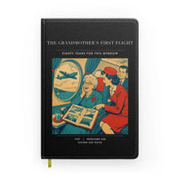 Thumbnail for VINTAGE G4423 - The Grandmother's First Flight - Designed Notebooks design on black