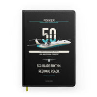 Thumbnail for Fokker 50 design on black notebook