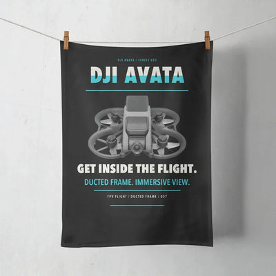 DJI Avata design on black towel