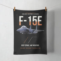 Thumbnail for F-15E Strike Eagle Deep Strike Any Weather design on black towel