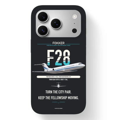 Fokker F28 Mark 4000 Fellowship Case design on black iphone case