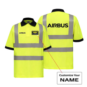 Airbus & Text Reflective Polo T-Shirts