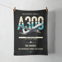 Thumbnail for Airbus A300B4 design on black towel