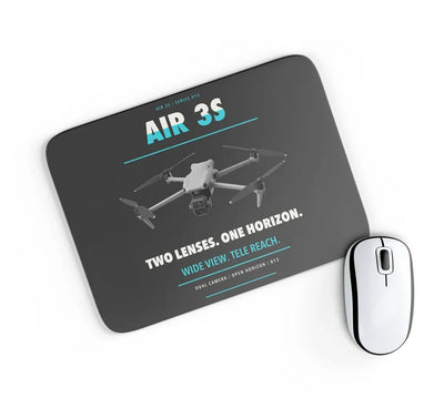 DJI Air 3S design on black rectangle mouse pad