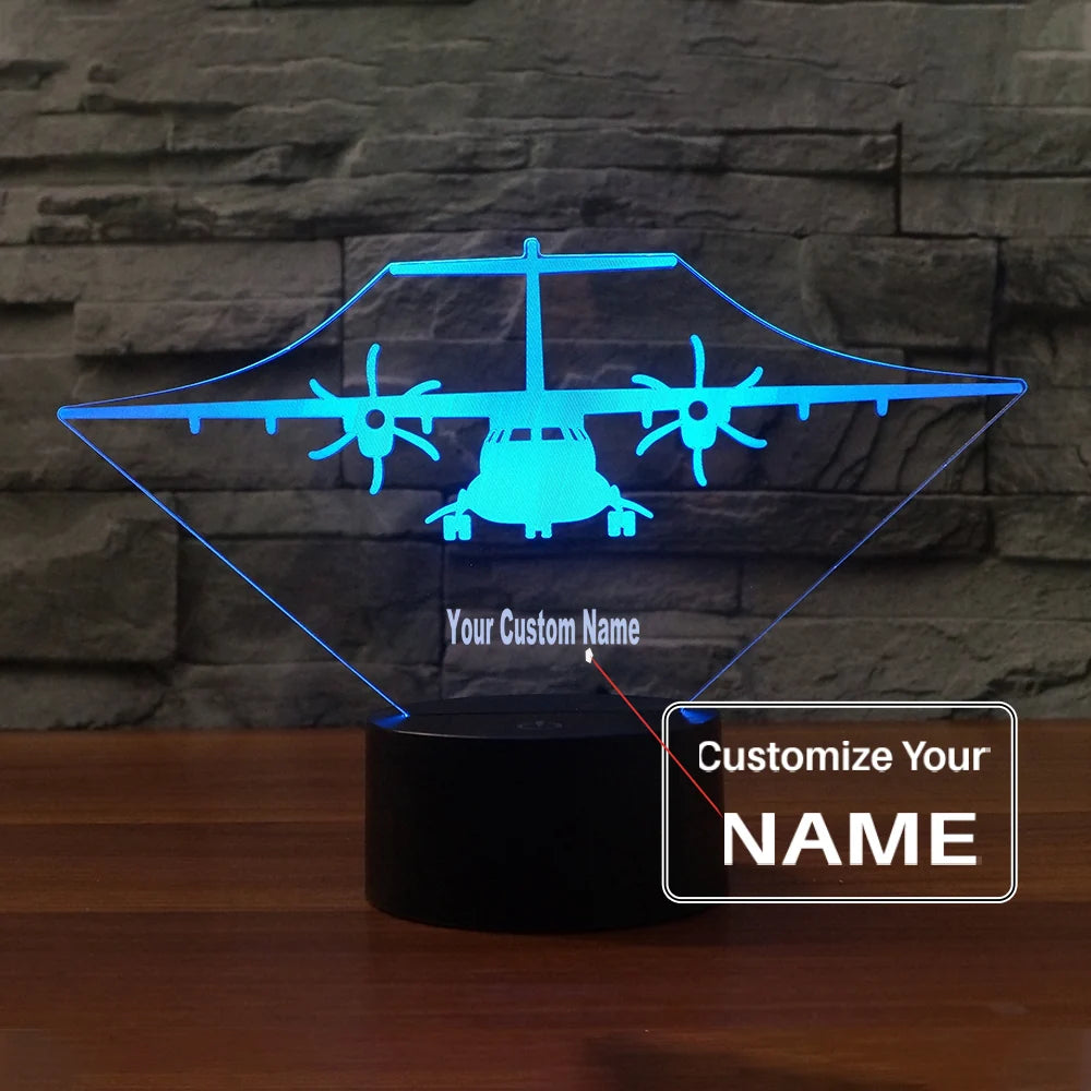 ATR-72 3D Lamps aviation themed 3D night lamp, premium acrylic with LED.
