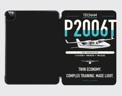 Tecnam P2006T design on black ipad tablet case