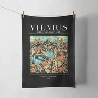Thumbnail for VILNIUS - Poster - Towel - Black