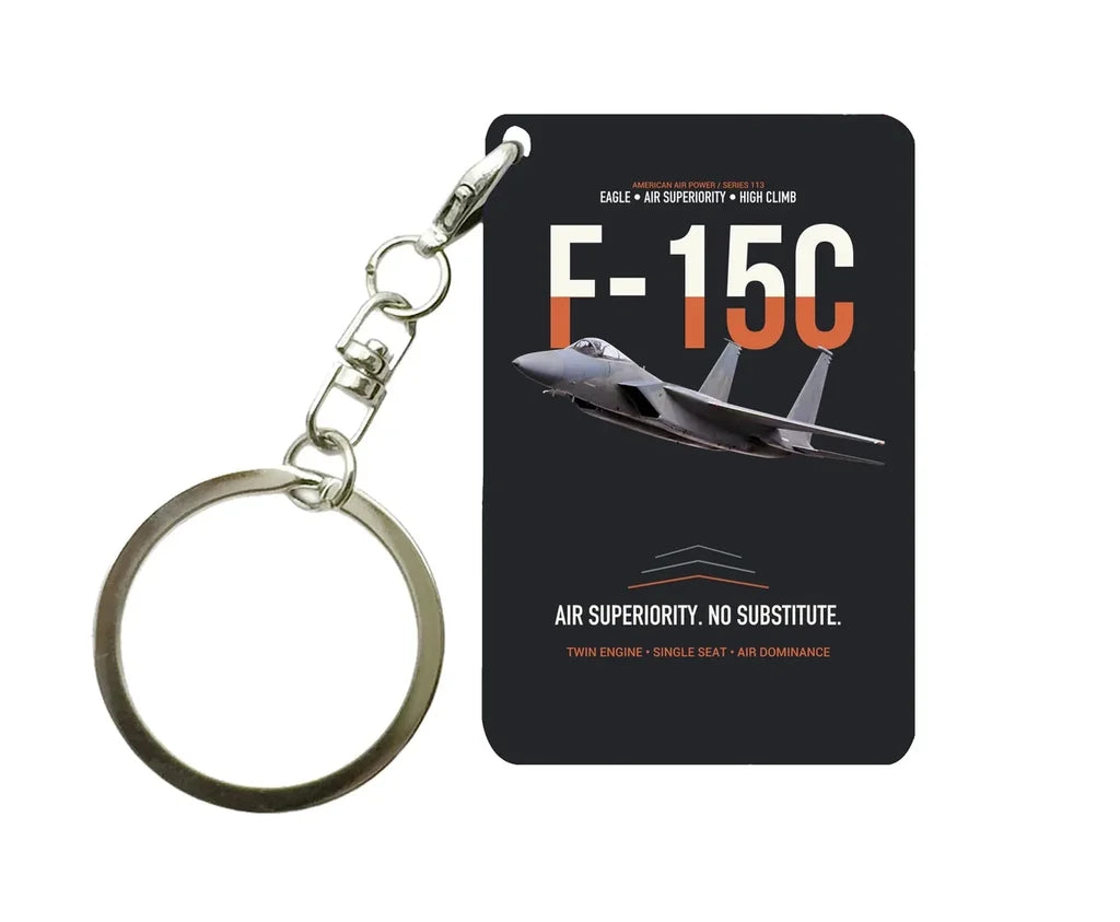 F-15C EAGLE Key Chain design on black key chain