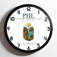Thumbnail for Philadelphia International Airport (PHL) design on white framed wall clock