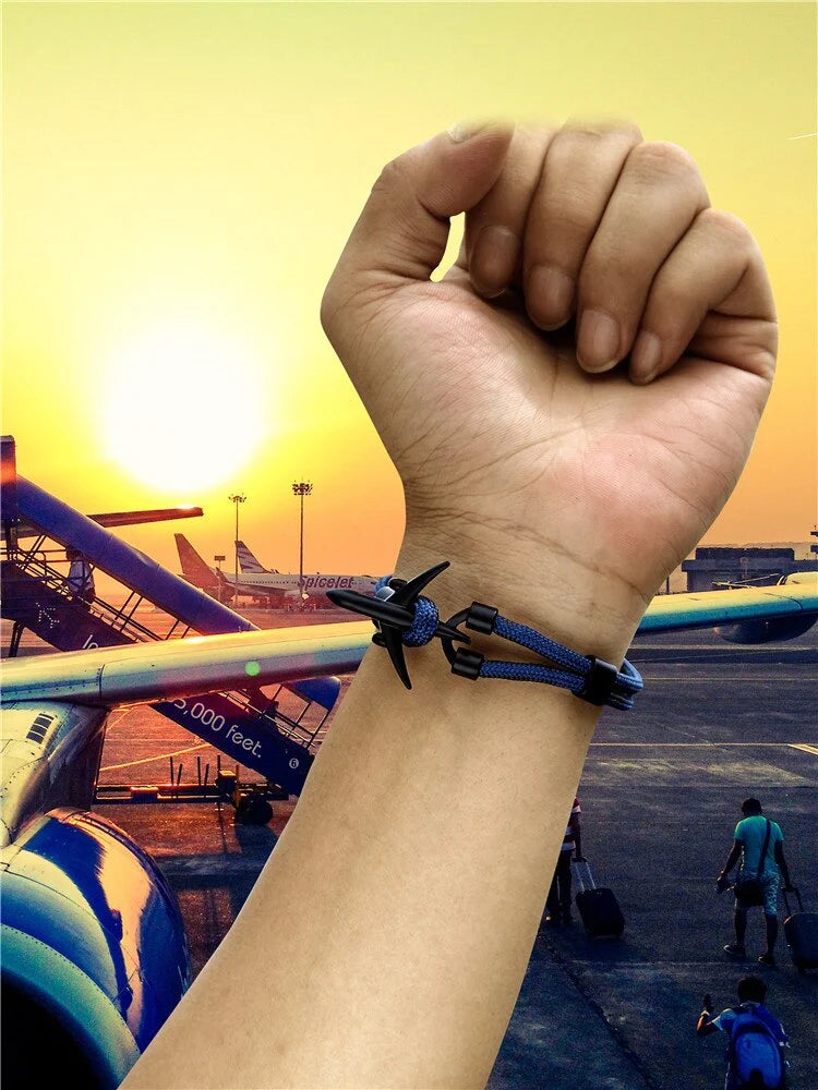 Customisable Airplane Shape Bracelet - view 3