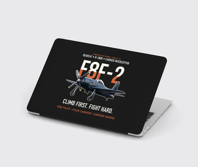 F8F-2 Bearcat Climb First Fight Hard design on black MacBook case