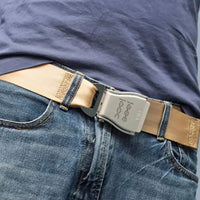 Thumbnail for Aviation DNA aviation seat-belt buckle accessory, real seat-belt webbing.