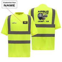 Thumbnail for Airbus A320neo & Leap 1A aviation design printed on soft cotton reflective T-shirt.