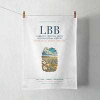 Thumbnail for Lubbock Preston Smith International Airport (LBB) design on white towel