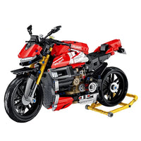 Thumbnail for 981Pcs Ducati Streetfighter For Building Blocks Motorcycle aviation themed Lego-style model aircraft in ABS plastic.