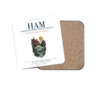 Thumbnail for Hamburg Airport Helmut Schmidt (HAM) design on white 1 piece coaster