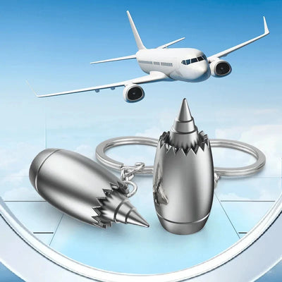 New Metal Aircraft Engine Keychain Mini Jet Engine aviation aviation key chain, durable metal alloy.
